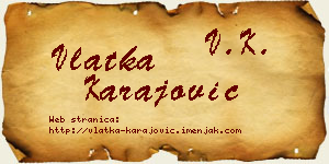 Vlatka Karajović vizit kartica
